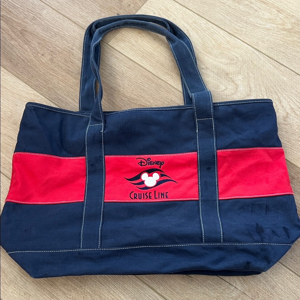 Disney Cruise Line Navy and Red Tote Bag